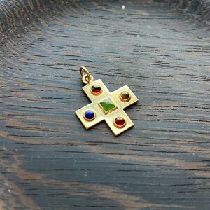 14k gold cross pendant